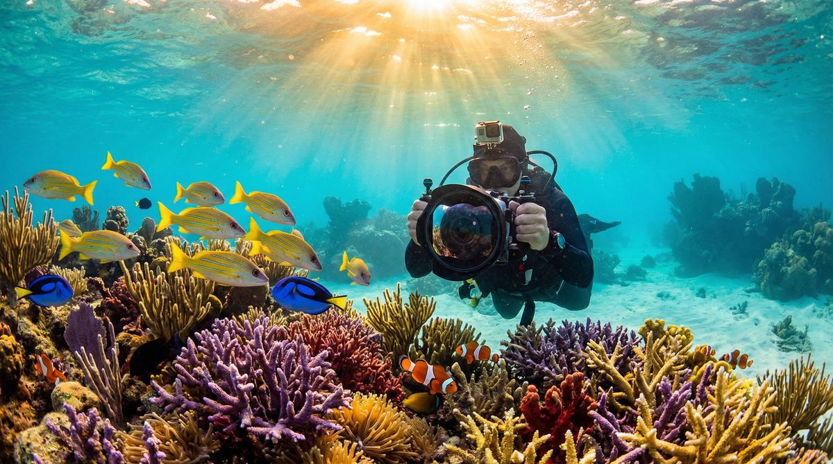 抖音风涠洲岛水下视频